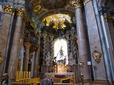 Interior of Weltenburg Abbey